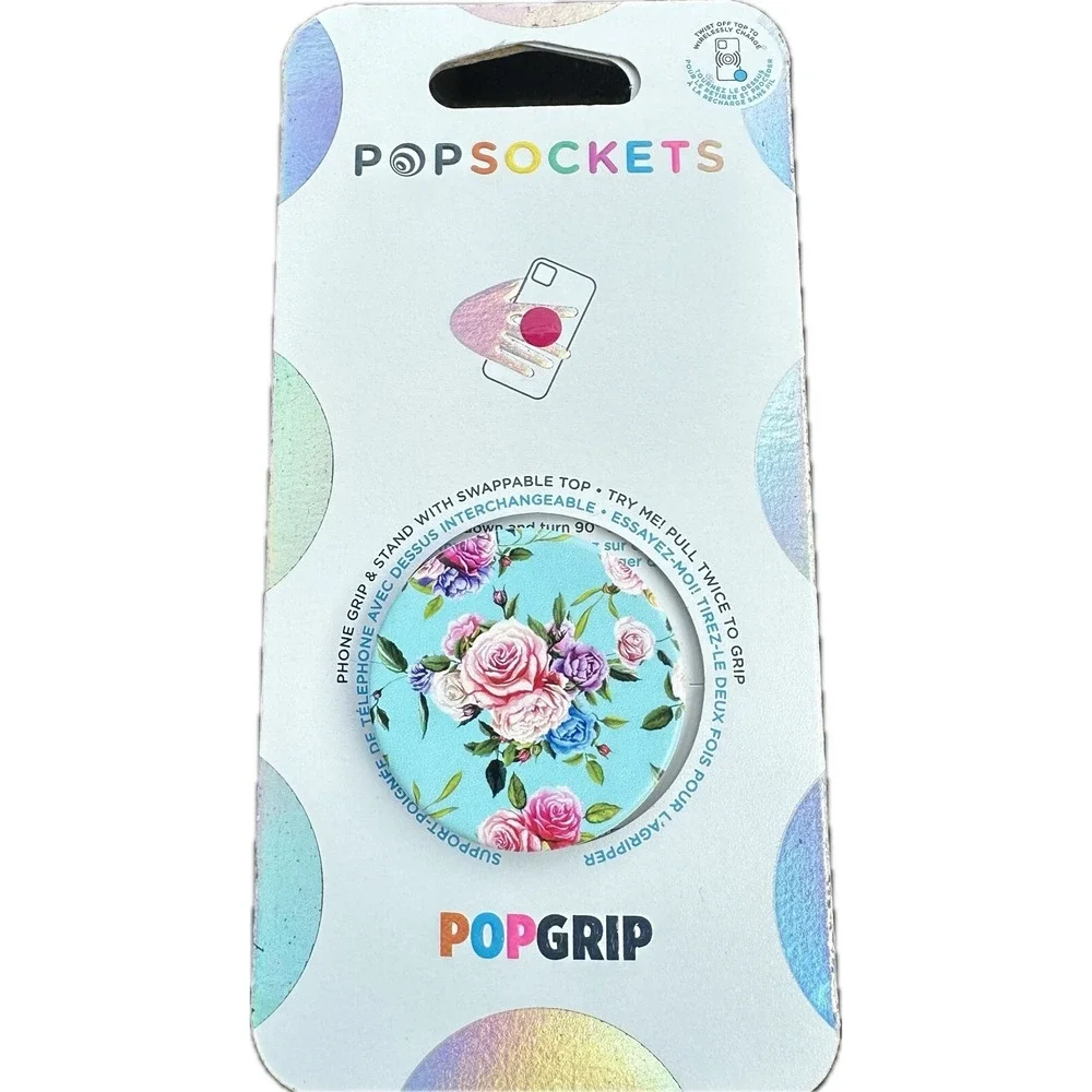 Popsockets Wild Rose Flower Swap Top Holder PopGrip Phone Grip iPhone‎ Samsung